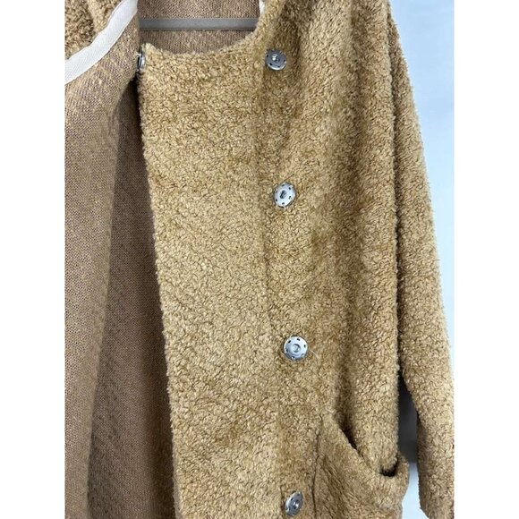 Free People Women's XS Oversized Hooded Sweater Jacket Long Coat Cardigan - Picture 15 of 16